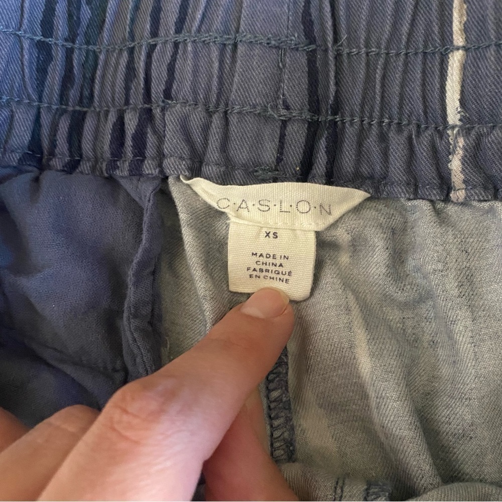 CASLON Casual Blue and White Striped Drawstring Waist Pants Size XS - Picture 11 of 12